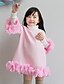 preiswerte Kleider-Mädchen&#039; 3/4 Ärmel Einfarbig 3D-gedruckte Grafik Kleider Spitze Baumwolle Kleid Frühling Herbst Winter Casual