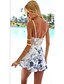 cheap Women&#039;s Jumpsuits &amp; Rompers-Women&#039;s Holiday Romper - Print, Lace / Summer / Backless