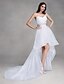 cheap Wedding Dresses-A-Line Sweetheart Neckline Asymmetrical Organza Made-To-Measure Wedding Dresses with Crystal by LAN TING BRIDE® / Little White Dress