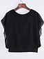 cheap Plus Size Tops-Women&#039;s T shirt Solid Colored Plus Size Round Neck Ruffle Short Sleeve Tops Wine White Black
