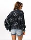 voordelige Grote maten topjes-Women&#039;s T shirt V Neck Beach Weekend Formal Style Print 3/4 Length Sleeve Oversized Tops Top Coat Black