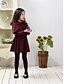 cheap Sets-Girls&#039; Dresswear Daily Solid Colored Long Sleeve Short Dress Clothing Set Wine