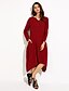 cheap Women&#039;s Dresses-Women&#039;s Casual Cotton Loose / Swing Dress - Solid Colored Asymmetrical V Neck