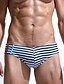 cheap Men&#039;s Swimwear-Men&#039;s Black Red Blue Briefs Bottoms Swimwear Swimsuit - Striped M L XL Black / 1 Piece / Sexy