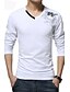 cheap Men&#039;s Casual T-shirts-Men&#039;s T shirt Tee White Black Navy Blue Long Sleeve Plus Size Daily Sports Print Tops Cotton Boho