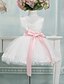 cheap Flower Girl Dresses-Ball Gown Knee Length Flower Girl Dress - Tulle Sleeveless V Neck with Bow(s) by