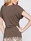 cheap Women&#039;s T-shirts-Women&#039;s Going out Casual / Street chic T-shirt - Patchwork Ruched / Summer