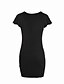 cheap Women&#039;s Dresses-Women&#039;s Bodycon Dress - Solid Colored, Cut Out Ruched Mini Deep V