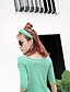 זול סוודרים לנשים-בינוני (מדיום) אביב כותנה אורך חצי שרוול צווארון עגול אדום / שחור / ירוק פסים פשוטה יום יומי\קז&#039;ואל סוודר רגיל נשים