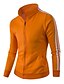 baratos Camisola para Homem-Homens Tamanhos Grandes Esportes Manga Longa Jacket Hoodie Sólido Listrado