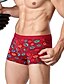 abordables Sous-vêtements et chaussettes homme-Homme Imprimé Super sexy Boxer Short Géométrique 1 Pièce Noir Rouge Bordeaux Vert