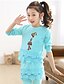 cheap Sets-Girls&#039; 3D Print Clothing Set Long Sleeve Spring Fall Cartoon Lace Cotton 6-12 Y Casual Daily