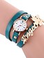 cheap Bracelet Watches-Women&#039;s Bracelet Watch Wrap Bracelet Watch Quartz Quilted PU Leather Black / White / Blue Hot Sale Cool / Analog Ladies Casual Fashion - Black Brown Light Blue