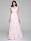 cheap Prom Dresses-Sheath / Column Dress Straps Sleeveless Floor Length Organza with Side-Draped 2020 / Wedding Dress in Color