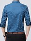 cheap Men&#039;s Shirts-Men&#039;s Solid Casual / Work / Formal / Plus Size ShirtCotton / Polyester Long Sleeve Black / Blue / Red / White