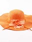 זול כובע מסיבות-בגדי ריקוד נשים כובע שמש קש פשתן חג - אחיד אביב קיץ כתום