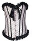 cheap Corsets &amp; Shapewear-Corset Women&#039;s Pink Red Purple Satin Overbust Corset Lace Up Polka Dot