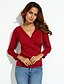 cheap Women&#039;s Blouses &amp; Shirts-Women&#039;s Plus Size Blouse Solid Colored Tops Wine Light Brown Black