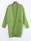 tanie Swetry damskie-Damskie Vintage Solidne kolory Sweter rozpinany Bawełna Długi rękaw Regularny Swetry rozpinane Okrągły dekolt Zima Fioletowy Zielony Beżowy