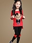 cheap Sets-Girls&#039; 3D Print Clothing Set Long Sleeve Spring Fall Cartoon Cotton 6-12 Y Casual Daily