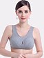 cheap Bras-Women&#039;s Sports Bras Fixed Straps Full Coverage Solid Colored Pure Color Pull-On Closure Cotton Sexy 1PC Black Gray / Seamless Panty