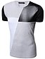 Χαμηλού Κόστους Ανδρικά μπλουζάκια casual-Ανδρικά Μπλουζάκι Συνδυασμός Χρωμάτων Λευκό Μαύρο Γκρίζο Κοντομάνικο Καθημερινά Άριστος Βαμβάκι / Καλοκαίρι / Καλοκαίρι