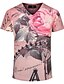 cheap Men&#039;s Tees &amp; Tank Tops-Men&#039;s Print Casual / Sport / Plus Size T-Shirt,Cotton Short Sleeve-Red