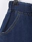 abordables Pantalons Femme-Femme Street Chic Taille Normale Micro-élastique Jeans Pantalon Couleur Pleine