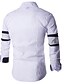 cheap Men&#039;s Shirts-Men&#039;s Patchwork Shirt - Cotton Casual / Daily Work White / Black / Long Sleeve