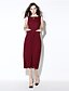 cheap Women&#039;s Dresses-Going out Simple Swing Dress - Solid Colored Square Neck Summer Black Navy Blue Wine
