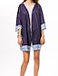 baratos Blusas de mulher-# Feminino Decote Redondo 1/2 Comprimento da luva Sweater &amp; Cardigan Azul / Rosa / Cáqui-421