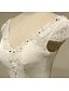 billige Brudekjoler-Havfrue V-hals Hoffslep Blonder Made-To-Measure Brudekjoler med Krystall / Perlearbeid / Perle av
