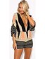cheap Women&#039;s Jumpsuits &amp; Rompers-Women&#039;s Going out Romper - Color Block, Ruffle / Print Deep V / Summer / Backless