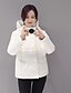 cheap Women&#039;s Puffer&amp;Parka-Women&#039;s Solid White / Black / Gray / Green Padded Coat,Simple Hooded Long Sleeve