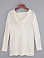 cheap Women&#039;s Sweaters-Women&#039;s Loose Sexy V Neck Long Sleeve Sweaters with Hood