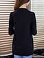 billige damesweaters-Dame Simpel I-byen-tøj / Casual/hverdag Lang Cardigan Ensfarvet,Rosa / Beige / Sort / Grå V-hals Langærmet Rayon Forår Medium