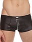 cheap Men&#039;s Exotic Underwear-Men&#039;s Faux Leather Ultra Sexy Panties Solid Colored Low Waist Black White Orange M L XL