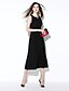 cheap Women&#039;s Dresses-Going out Simple Swing Dress - Solid Colored Square Neck Summer Black Navy Blue Wine