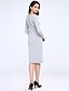 cheap Sweater Dresses-Women&#039;s Work Cotton Bodycon Dress - Striped / Patchwork V Neck