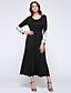 cheap Women&#039;s Dresses-Women&#039;s Little Black / Swing Dress - Patchwork Lace Maxi