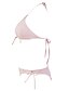 cheap Women&#039;s Lingerie-Women&#039;s Basic Halter Neck Black Olive Pink Tie Side Bikini Swimwear - Solid Colored Criss Cross M L XL Black