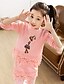 cheap Sets-Girls&#039; 3D Print Clothing Set Long Sleeve Spring Fall Cartoon Lace Cotton 6-12 Y Casual Daily