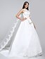 זול שמלות כלה-נשף אשליה שובל וואטו (מתחבר בצוואר) סאטן טול שמלת חתונה עם אפליקציות תחרה על ידי LAN TING BRIDE®