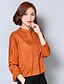 cheap Women&#039;s Blouses &amp; Shirts-Women&#039;s Solid Colored Shirt - Cotton Simple Work Stand Yellow