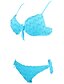 billige Bikinier og bademode-Kvinders Nylon / Spandex Halterneck Ensfarvet Bikini