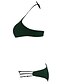 cheap Women&#039;s Swimwear &amp; Bikinis-Women&#039;s Army Green Glittering High Neck Bathing Suit