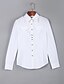 voordelige Damesblouses en -shirts-Dames Overhemd Katoen Effen Overhemdkraag Wit