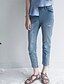 billige Kvindebukser-Kvinders Simpel Jeans Bukser Elastisk Bomuld