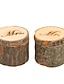 cheap Favor Holders-Round Square Cylinder Wood Favor Holder with Printing Favor Boxes Gift Boxes - 2