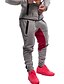 cheap Sweatpants-Men&#039;s Active Sweatpants Trousers Patchwork Full Length Sports Cotton Active Light gray Micro-elastic